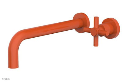 Phylrich - Basic 10 Inch Single Handle Wall Lavatory Set - Tubular Cross Handle