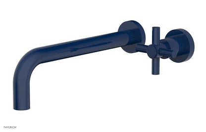 Phylrich - Basic 10 Inch Single Handle Wall Lavatory Set - Tubular Cross Handle