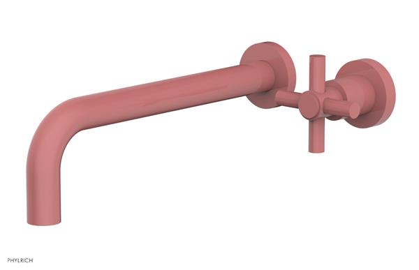 Phylrich - Basic 10 Inch Single Handle Wall Lavatory Set - Tubular Cross Handle