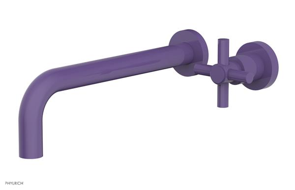 Phylrich - Basic 10 Inch Single Handle Wall Lavatory Set - Tubular Cross Handle