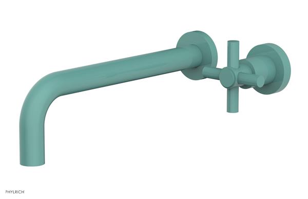 Phylrich - Basic 10 Inch Single Handle Wall Lavatory Set - Tubular Cross Handle