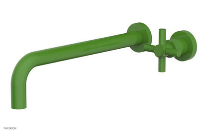 Phylrich - Basic 12 Inch Single Handle Wall Lavatory Set - Tubular Cross Handle