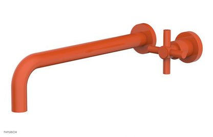 Phylrich - Basic 12 Inch Single Handle Wall Lavatory Set - Tubular Cross Handle
