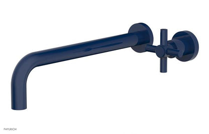 Phylrich - Basic 12 Inch Single Handle Wall Lavatory Set - Tubular Cross Handle