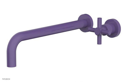 Phylrich - Basic 12 Inch Single Handle Wall Lavatory Set - Tubular Cross Handle