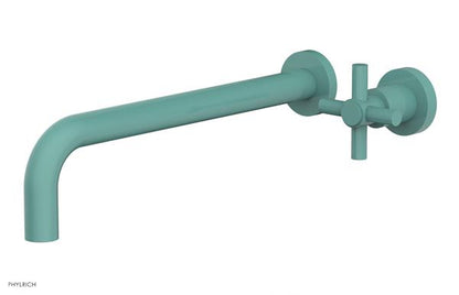Phylrich - Basic 12 Inch Single Handle Wall Lavatory Set - Tubular Cross Handle