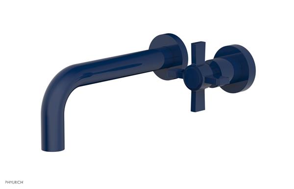 Phylrich - Basic 7-1/2 Inch Single Handle Wall Lavatory Set - Blade Cross Handle