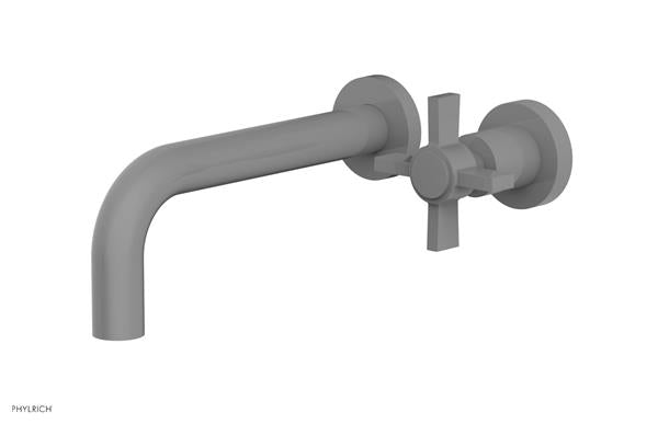 Phylrich - Basic 7-1/2 Inch Single Handle Wall Lavatory Set - Blade Cross Handle