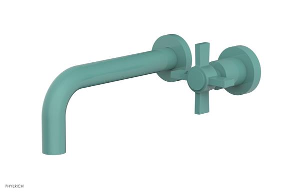 Phylrich - Basic 7-1/2 Inch Single Handle Wall Lavatory Set - Blade Cross Handle