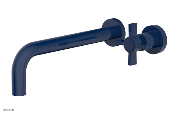 Phylrich - Basic 10 Inch Single Handle Wall Lavatory Set - Blade Cross Handle