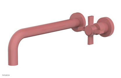Phylrich - Basic 10 Inch Single Handle Wall Lavatory Set - Blade Cross Handle