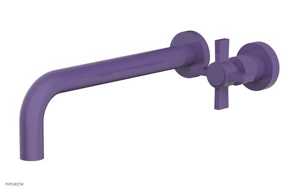 Phylrich - Basic 10 Inch Single Handle Wall Lavatory Set - Blade Cross Handle