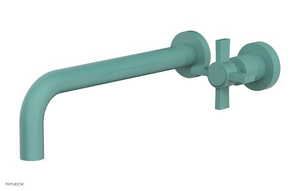 Phylrich - Basic 10 Inch Single Handle Wall Lavatory Set - Blade Cross Handle