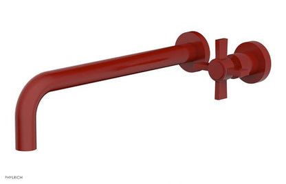 Phylrich - Basic 12 Inch Single Handle Wall Lavatory Set - Blade Cross Handle
