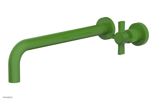 Phylrich - Basic 12 Inch Single Handle Wall Lavatory Set - Blade Cross Handle