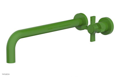 Phylrich - Basic 12 Inch Single Handle Wall Lavatory Set - Blade Cross Handle