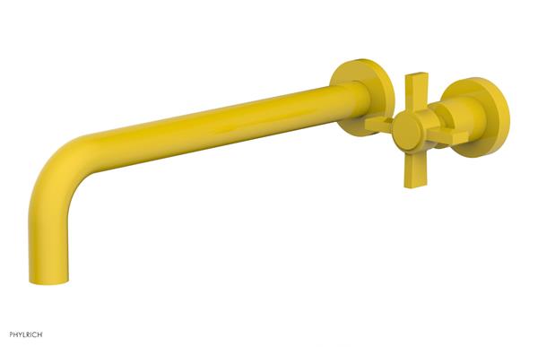 Phylrich - Basic 12 Inch Single Handle Wall Lavatory Set - Blade Cross Handle