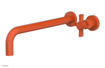 Phylrich - Basic 12 Inch Single Handle Wall Lavatory Set - Blade Cross Handle