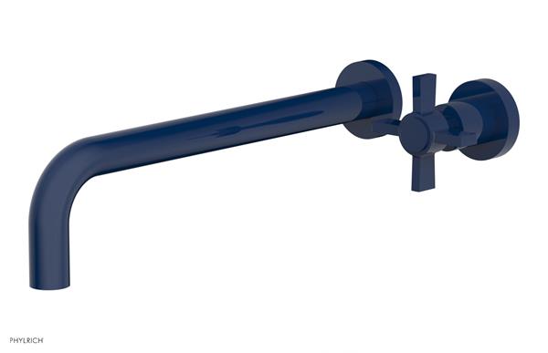 Phylrich - Basic 12 Inch Single Handle Wall Lavatory Set - Blade Cross Handle