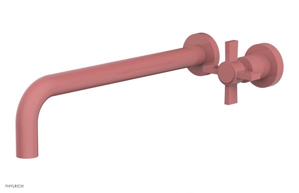 Phylrich - Basic 12 Inch Single Handle Wall Lavatory Set - Blade Cross Handle