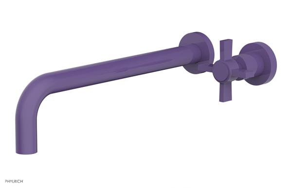 Phylrich - Basic 12 Inch Single Handle Wall Lavatory Set - Blade Cross Handle