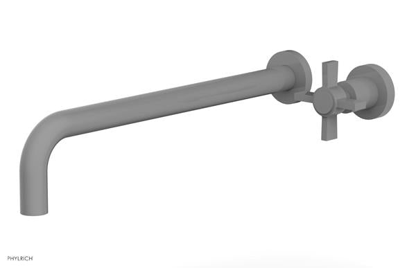 Phylrich - Basic 14 Inch Single Handle Wall Lavatory Set - Blade Cross Handle