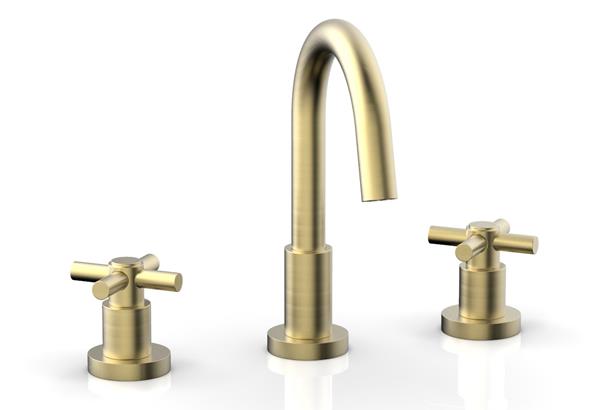 Phylrich - Basic Widespread Faucet, 8-1/2 Inch High Spout - Tubular Cross Handles