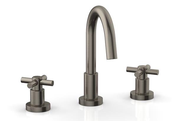 Phylrich - Basic Widespread Faucet, 8-1/2 Inch High Spout - Tubular Cross Handles