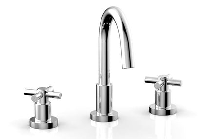 Phylrich - Basic Widespread Faucet, 8-1/2 Inch High Spout - Tubular Cross Handles