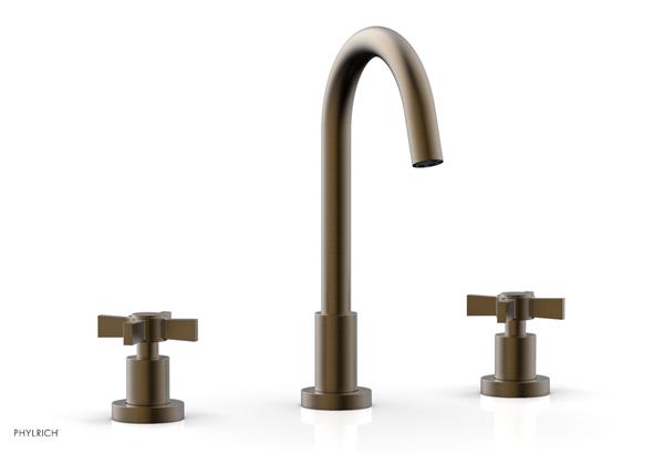 Phylrich - Basic Widespread Faucet, 10-1/2 Inch High Spout - Blade Cross Handles