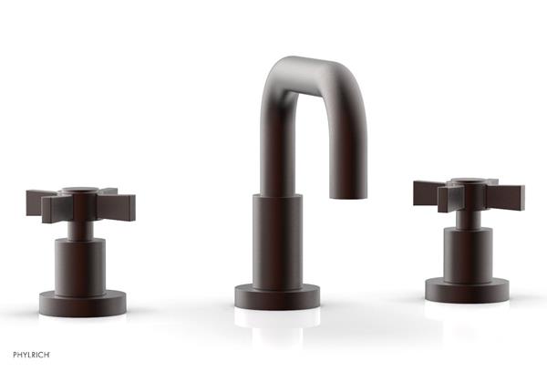 Phylrich - Basic Widespread Faucet, 6-3/8 Inch High Spout - Blade Cross Handles