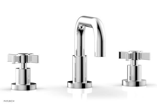 Phylrich - Basic Widespread Faucet, 6-3/8 Inch High Spout - Blade Cross Handles