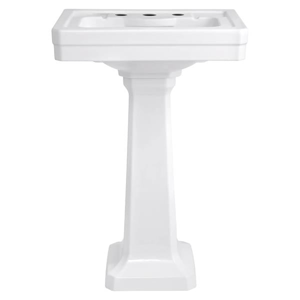 DXV - Fitzgerald 24 Inch 3-Hole Lavatory & Pedestal