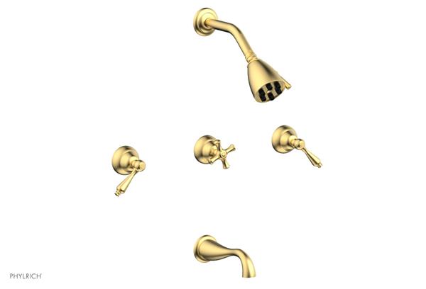 Phylrich - Revere & Savannah Three Handle Tub and Shower Set - Lever Handles