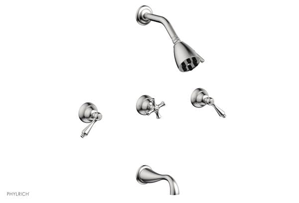 Phylrich - Revere & Savannah Three Handle Tub and Shower Set - Lever Handles