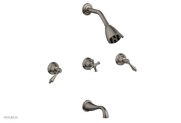 Phylrich - Revere & Savannah Three Handle Tub and Shower Set - Lever Handles