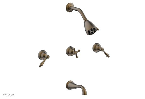 Phylrich - Revere & Savannah Three Handle Tub and Shower Set - Lever Handles
