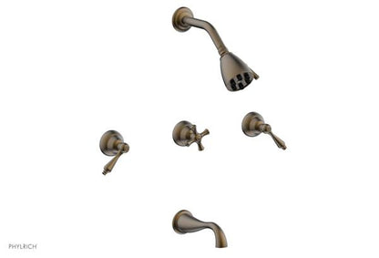 Phylrich - Revere & Savannah Three Handle Tub and Shower Set - Lever Handles
