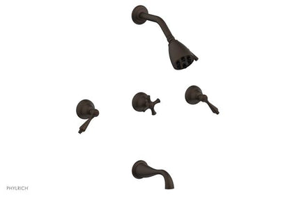 Phylrich - Revere & Savannah Three Handle Tub and Shower Set - Lever Handles