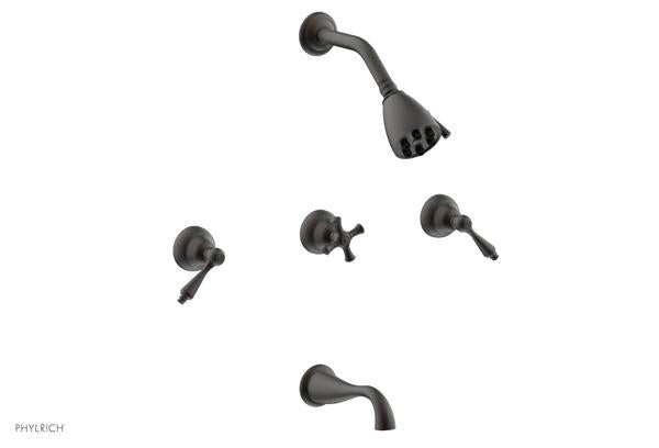 Phylrich - Revere & Savannah Three Handle Tub and Shower Set - Lever Handles