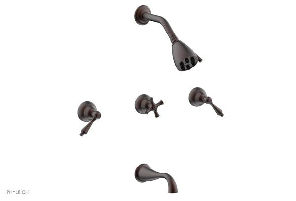 Phylrich - Revere & Savannah Three Handle Tub and Shower Set - Lever Handles