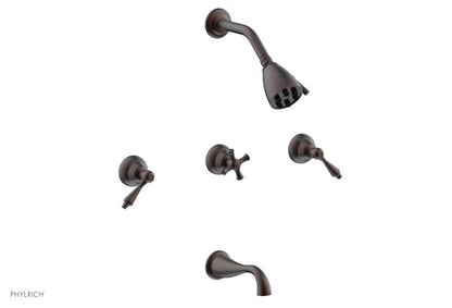 Phylrich - Revere & Savannah Three Handle Tub and Shower Set - Lever Handles