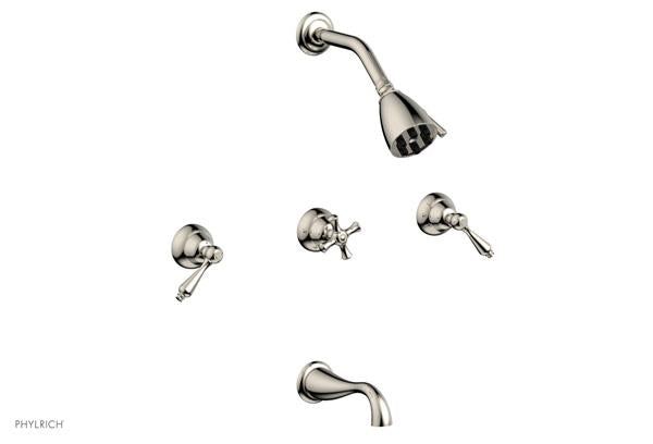 Phylrich - Revere & Savannah Three Handle Tub and Shower Set - Lever Handles