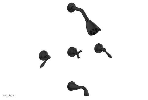 Phylrich - Revere & Savannah Three Handle Tub and Shower Set - Lever Handles