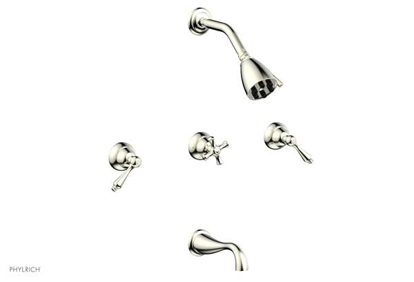 Phylrich - Revere & Savannah Three Handle Tub and Shower Set - Lever Handles
