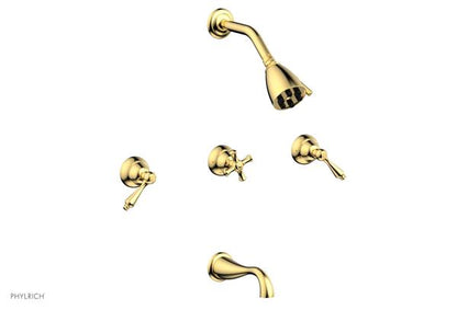 Phylrich - Revere & Savannah Three Handle Tub and Shower Set - Lever Handles