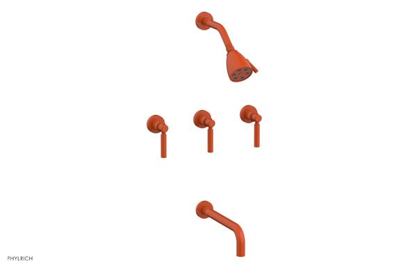 Phylrich - Basic Three Handle Tub and Shower Set 10 Inch Spout - Lever Handles