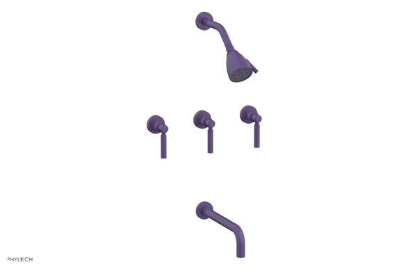 Phylrich - Basic Three Handle Tub and Shower Set 10 Inch Spout - Lever Handles