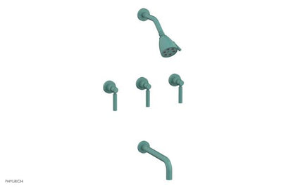 Phylrich - Basic Three Handle Tub and Shower Set 10 Inch Spout - Lever Handles