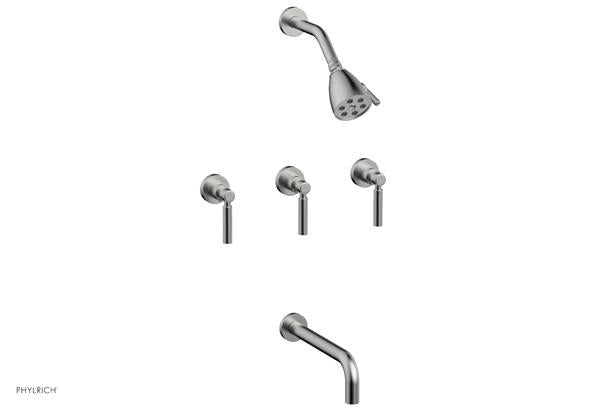 Phylrich - Basic Three Handle Tub and Shower Set 10 Inch Spout - Lever Handles